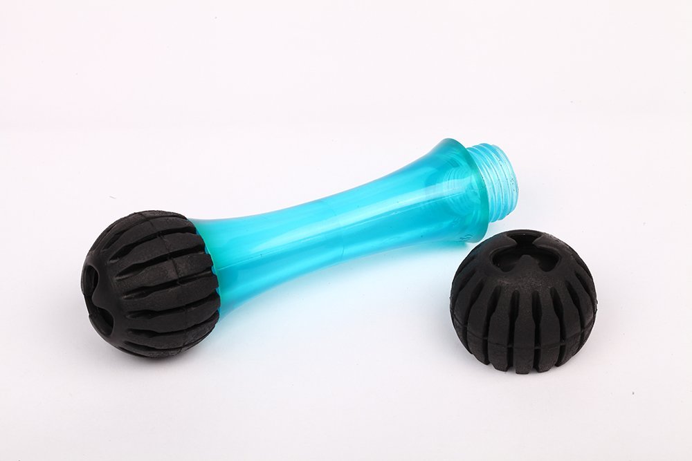 Small Chewing Squeeze Bone Dog Toy with Dental Twist Caps Mini