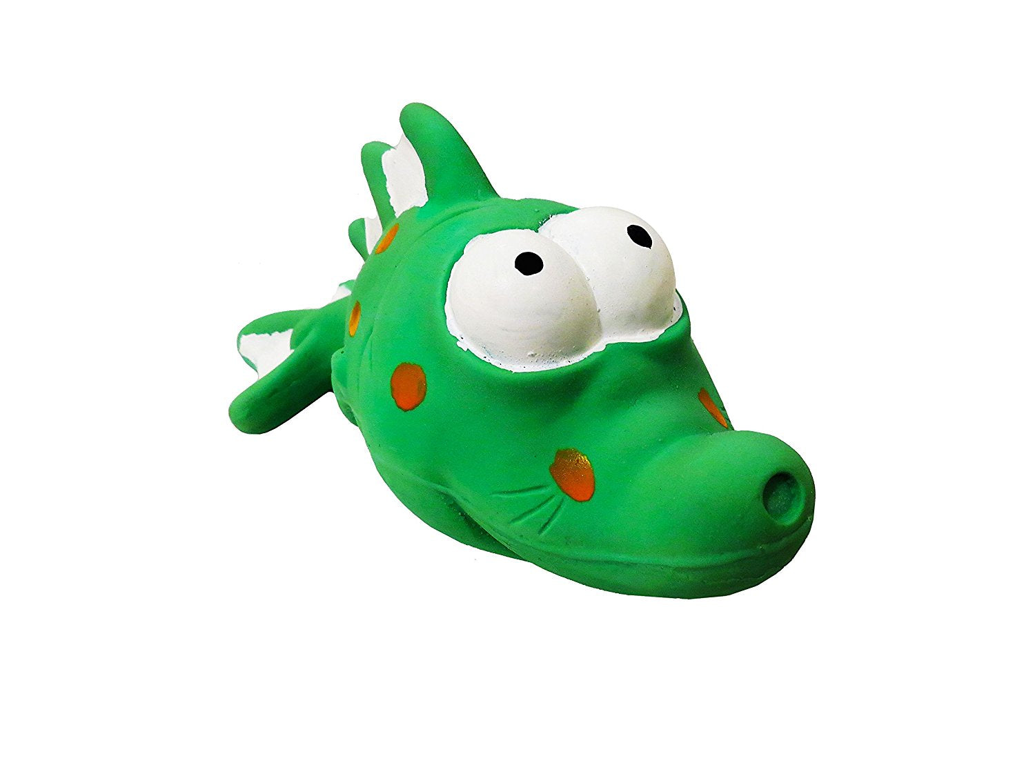 Premium Dog Toy | Latex Bug Eyed Green Fish | 7.25 Inch