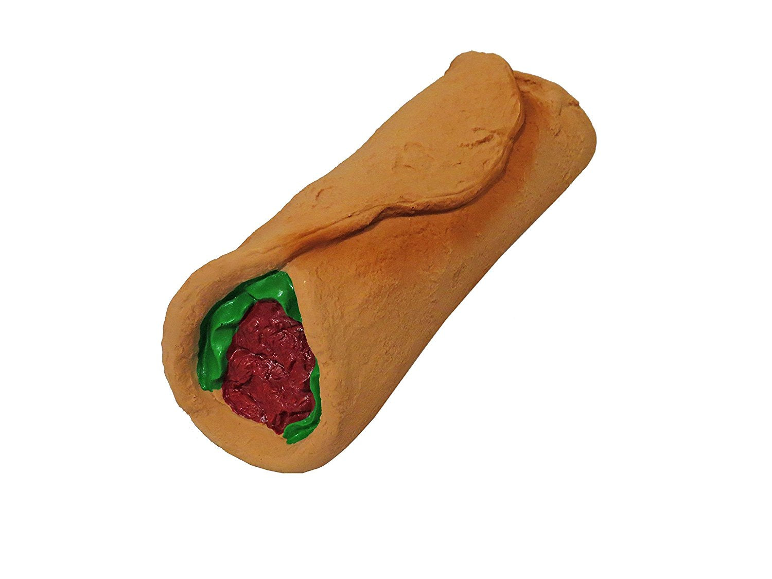 Premium Dog Toy Latex Late Night Burrito 7.5 Inch by Scoochie 123treats