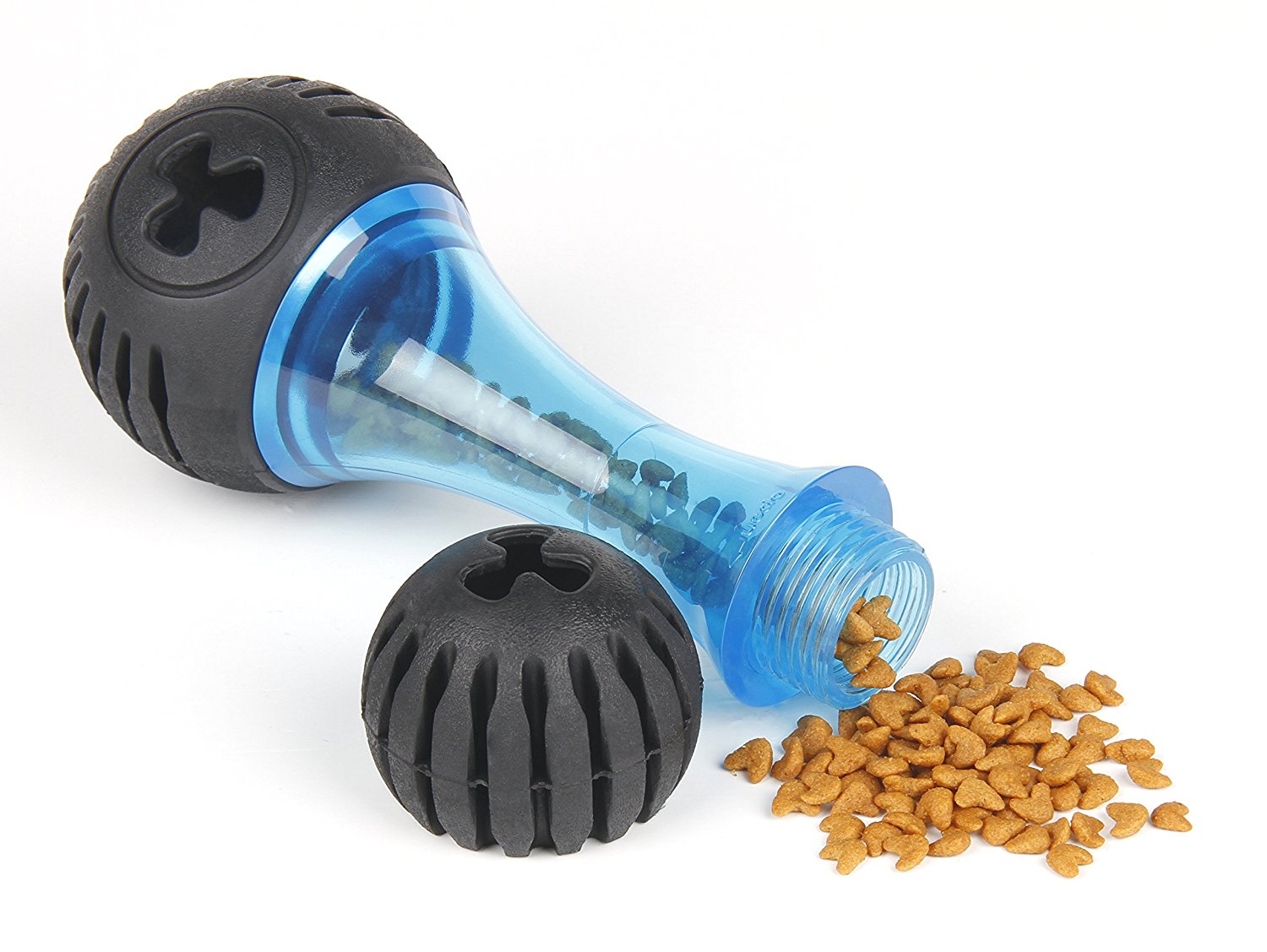 Medium Chewing Squeeze Bone Dog Toy with Dental Twist Caps Midi