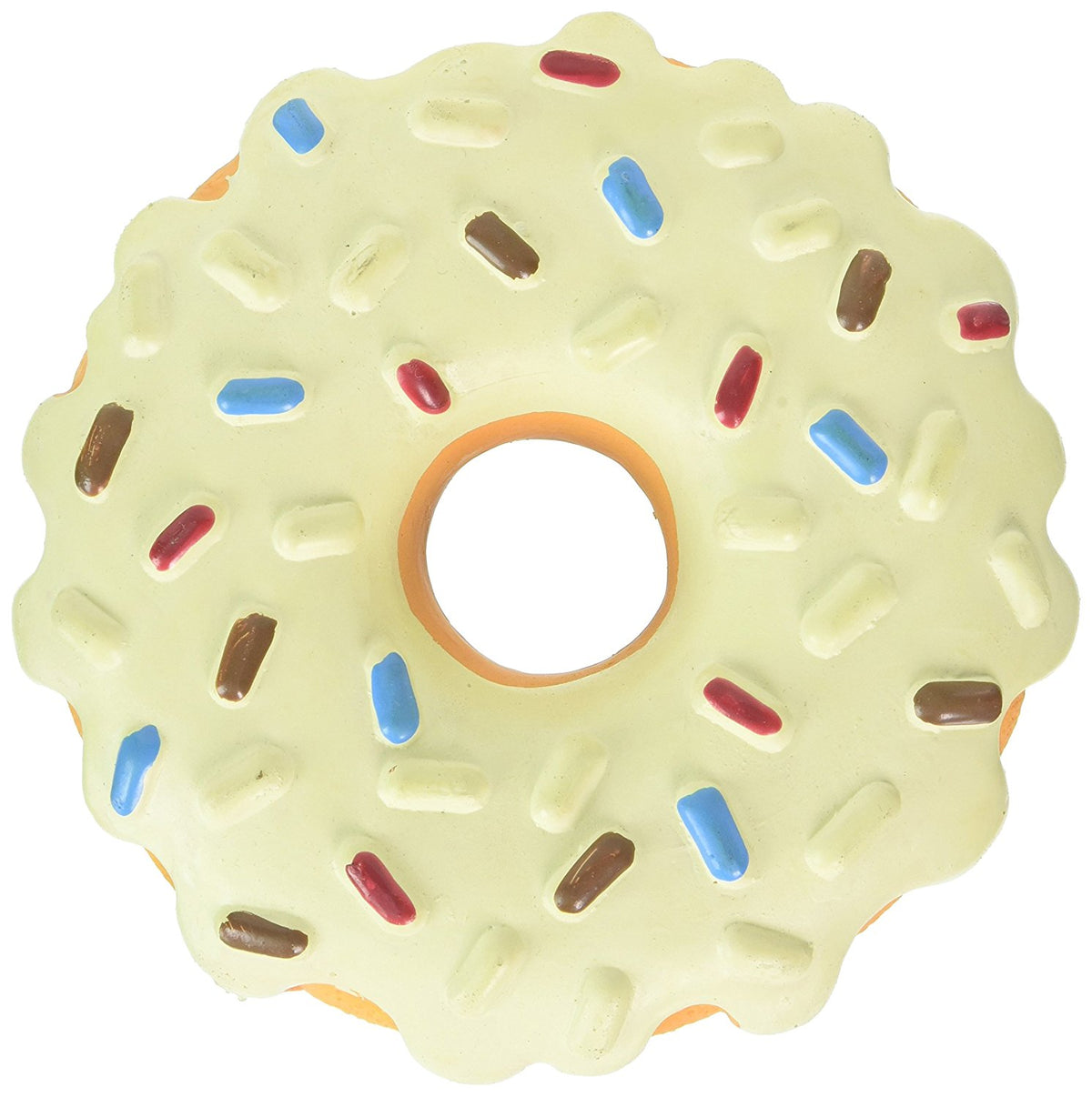 Premium Dog Toy | Latex Police Dog Donut | 7.25 Inch