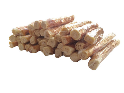 Rawhide with Chicken Retriever Roll 9"-10" Delicious Dog Stick Chews - All-Natural Grass-Fed Free-Range Dog Chews   6, 20 or 36 Count | 123 Treats