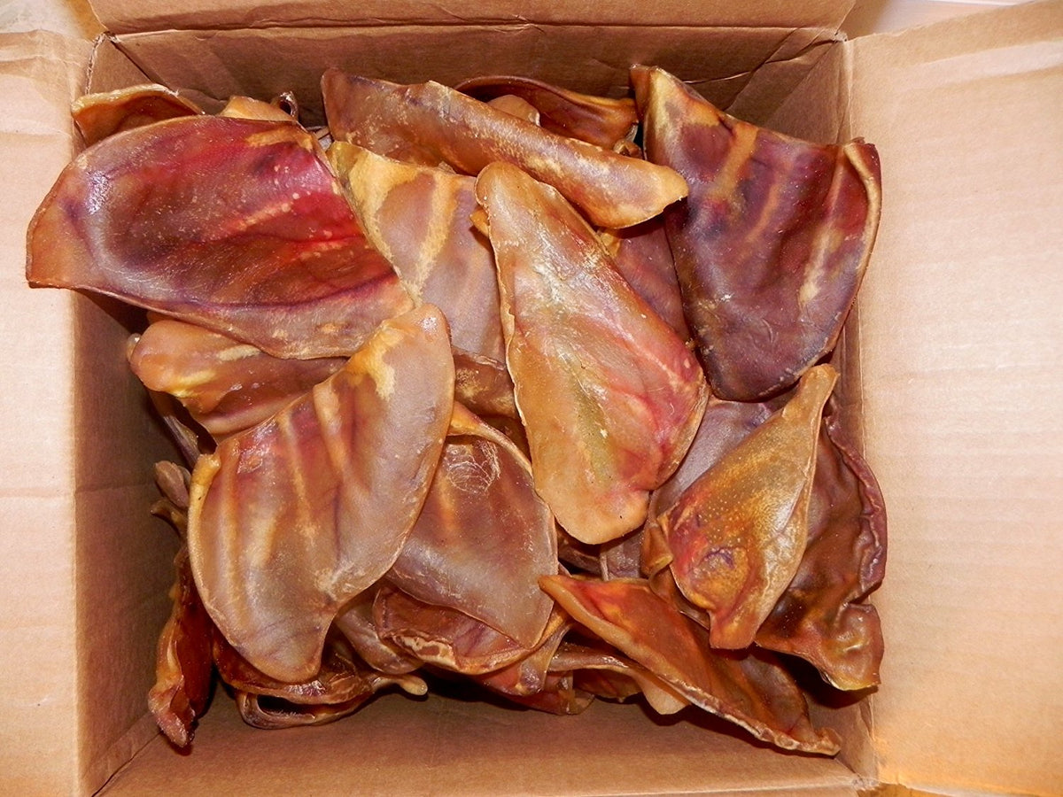 PIG EARS for Dogs Large or Whole sizes -  100% Natural Pork Ears Full of Protein for Your Pet By 123 Treats