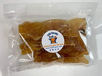 Backstrap 6 inches Chews for Dogs |12 Ounces or 25 Count | Beef Straps Dog Sticks - 100% Natural Tendon Dog Chews