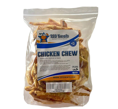 Chicken Feet For Dogs | Natural Joint Dog Chews  7 ounces By 123 Treats