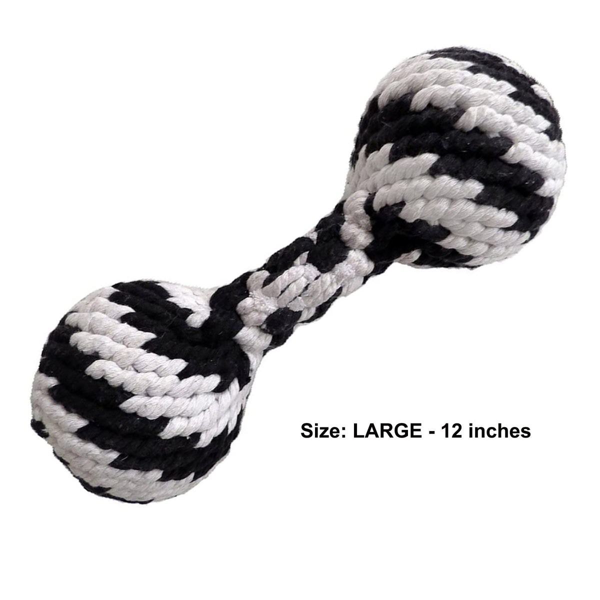 Super Scooch Braided Rope Squeaker Dumbbell Dog Toy