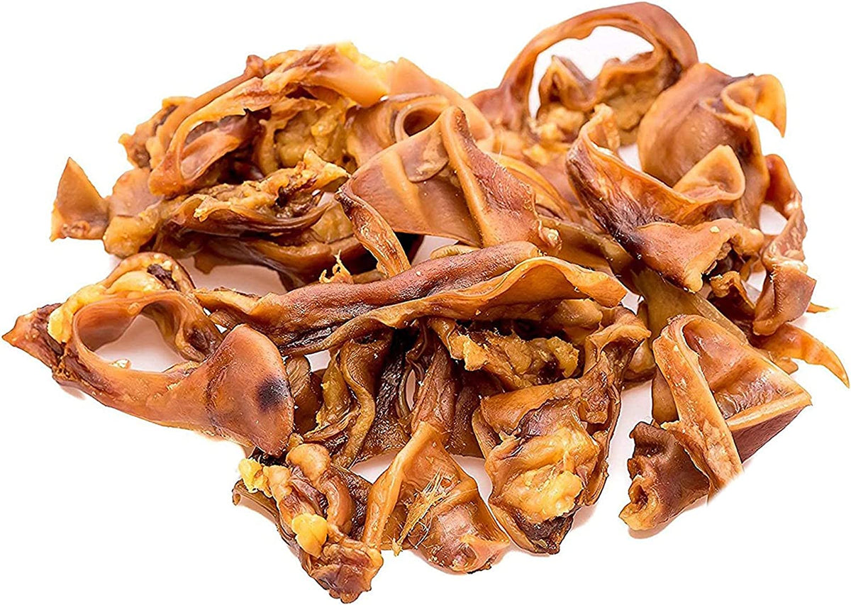 Pig Ears Strips for Dogs (8 Oz & 1, 5 pounds) 100% Natural bite size Pork Dog Chews From 123 Treats