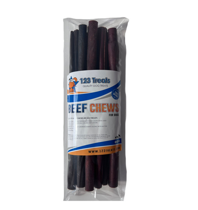 Collagen Chew Sticks for dogs 12" (10 Count) - 100% Collagen chews by 123 Treats