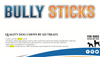 BULLY STICKS for Dogs 6 or 12 Inches - 1 Pound  | 100% Natural Dog Chews