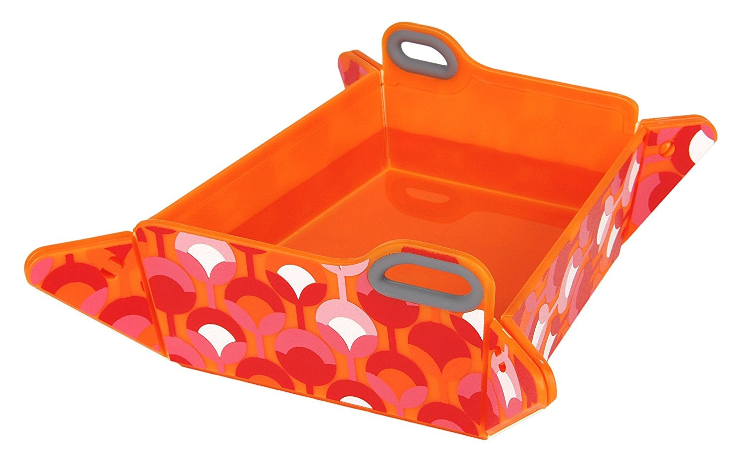 Travel Collapsible Water and Food Bowl for pets - ORANGE