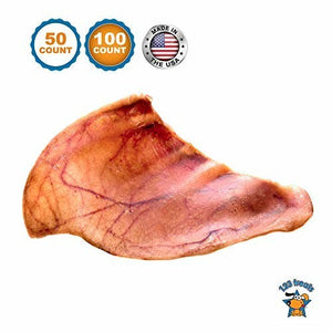 Pig Ears for Dogs | Quality Pork Dog Chews 100% Natural Pork Ears Made in USA 100 Count