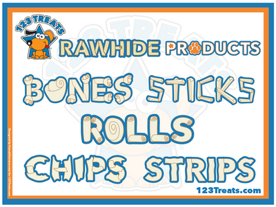 RAWHIDE BONES 5-6" with 4.5" long Bully stick inside - Long lasting dog chew 10 or 30 Count